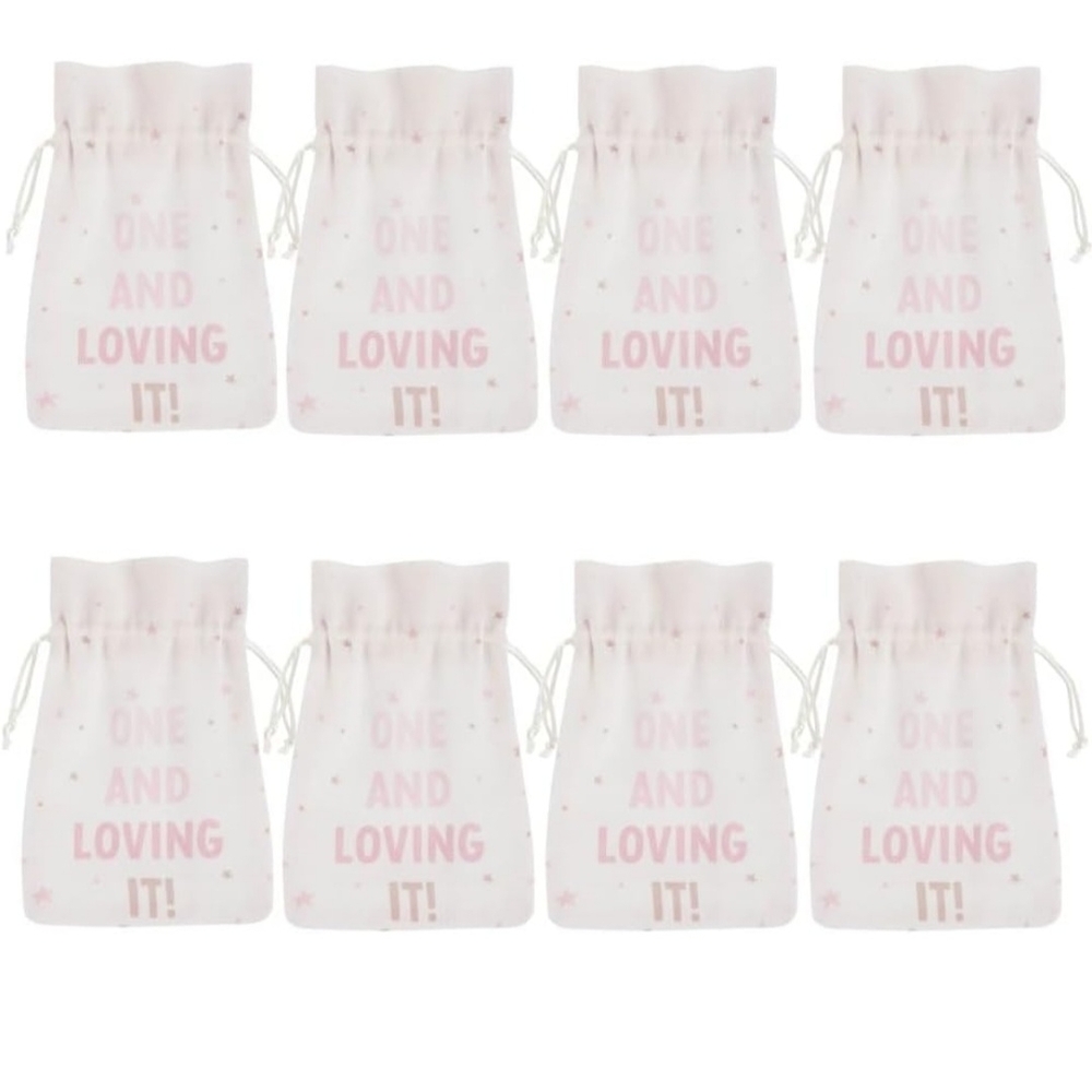 NWT First Birthday Favor Pouch - 7" x 5" (2 Packs of 8) 16 Total